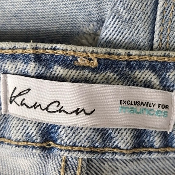 KanCan Maurices Distressed High Rise Porkchop Pocket Straight Jeans Size 28 - Picture 10 of 14